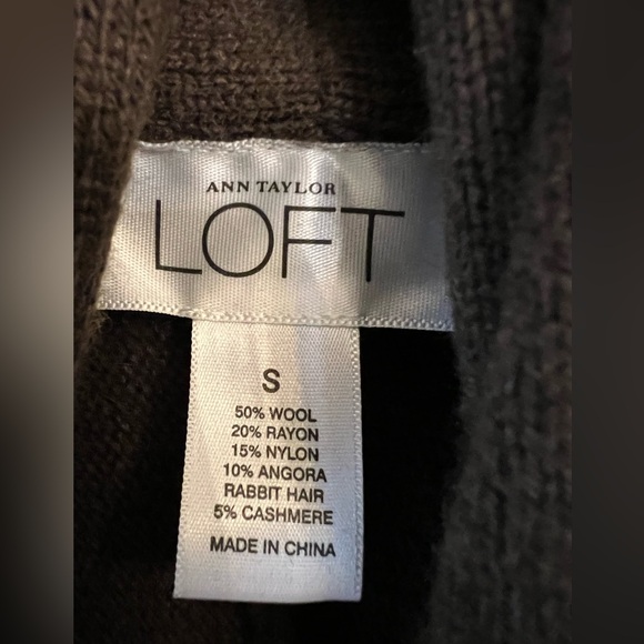 Loft wool/cashmere/angora brown open front cardigan size Small - Picture 4 of 4
